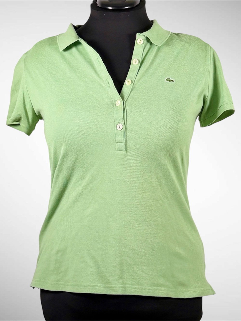 Women’s Light Green Lacoste Slim Fit Polo Size 44 (US 12/XL)